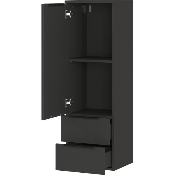Aukšta/pakabinama vonios daiktadėžė antracito spalvos 36x111 cm Crandon – Germania-image-3