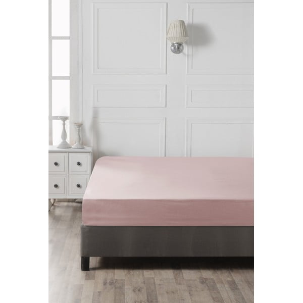 Iš medvilnės paklodė rožinės spalvos su guma 140x200 cm – Mijolnir-image-2