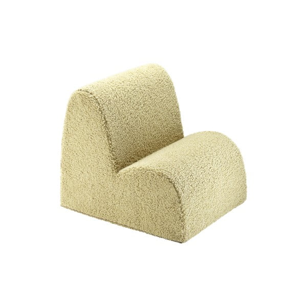 Žalios spalvos iš boucle vaikiškas krėslas Cloud – Wigiwama