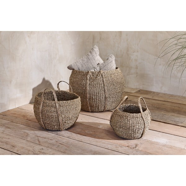 Jūros žolės krepšys Nkuku Rundi, ø 32 cm-image-1