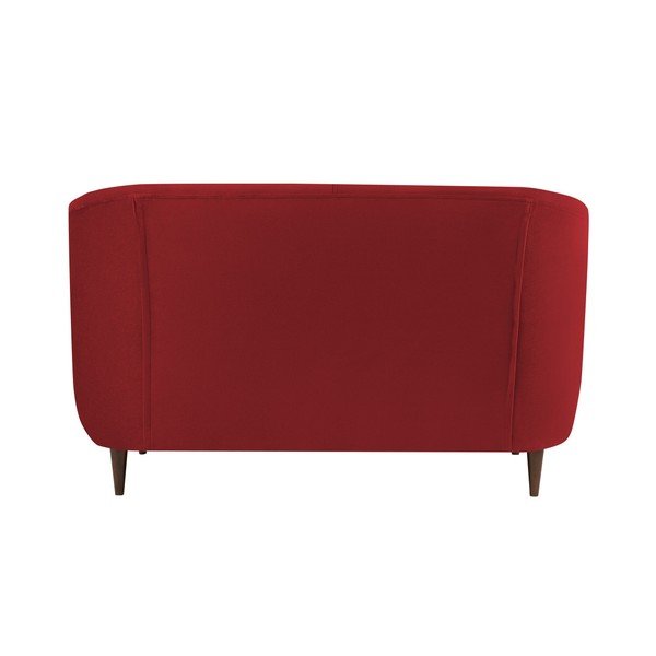 Raudono aksomo sofa "Kooko Home Glam", 125 cm-image-1