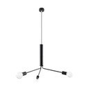 Juodos spalvos kabantis šviestuvas ø 74 cm su metaliniu gaubtu Donato – Sollux