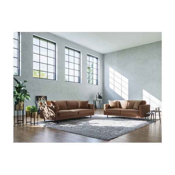 Molio rudos spalvos sofa MESONICA Kobo, 207 cm-image-3
