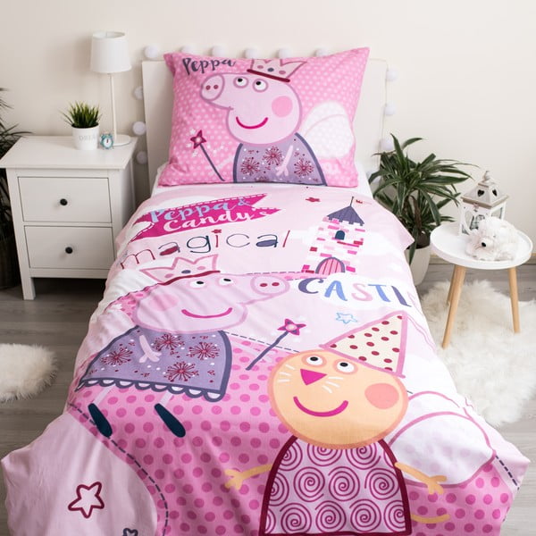 Vaikiška medvilninė patalynė Jerry Fabrics Peppa Pig, 140 x 200 cm-image-1
