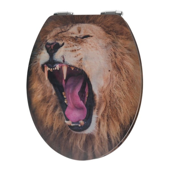 Tualeto sėdynė su 3D paveikslėliu ir lengvu uždarymu Wenko Lion, 44,5 x 38 cm-image-1