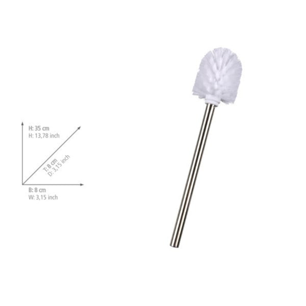 Pakaitinis baltas tualeto šepetys su nerūdijančio plieno rankena Wenko-image-1