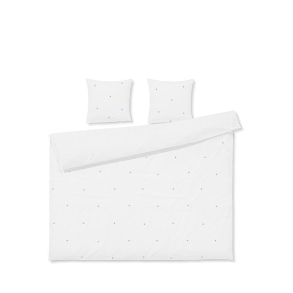 Baltos spalvos iš medvilninio perkelio dvigulė/itin ilga patalynė 200x220 cm Daisy – JUNA