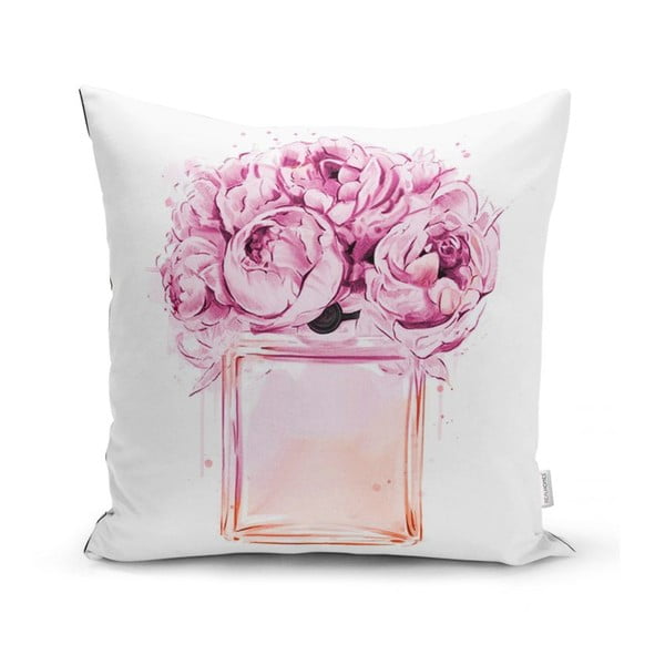 Minimalistiniai pagalvių užvalkalai Pink Flowers, 45 x 45 cm