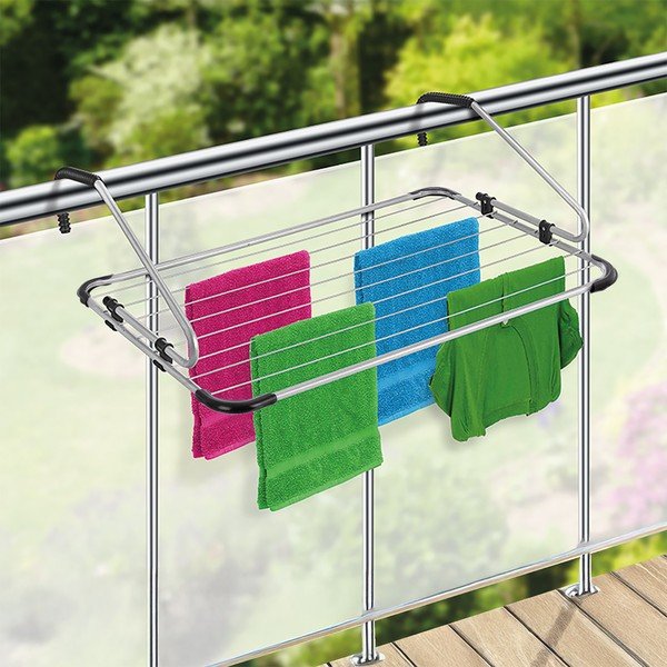 Sidabrinės spalvos pakabinama skalbinių džiovykla 10,5 m – Orion-image-1