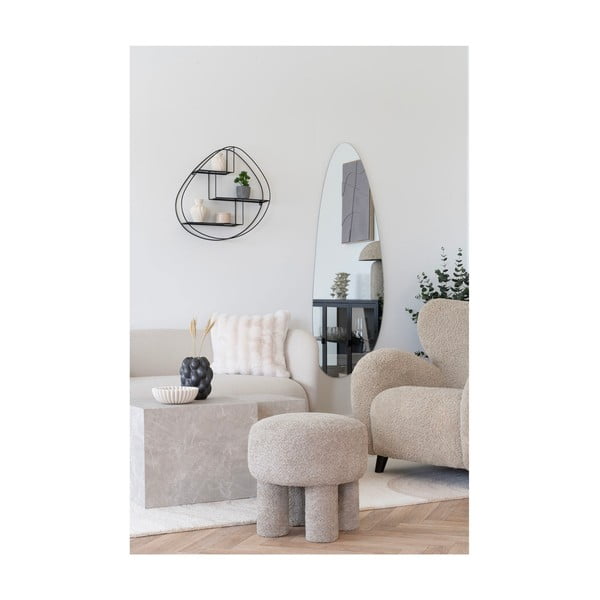 Iš boucle pufas šviesiai pilkos spalvos Perth – House Nordic-image-1