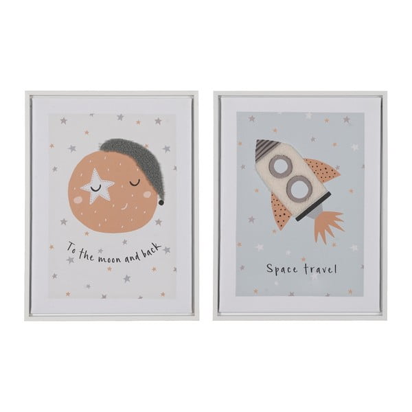 Vaikiški paveikslai 2 vnt. 30x40 cm Space – Ixia