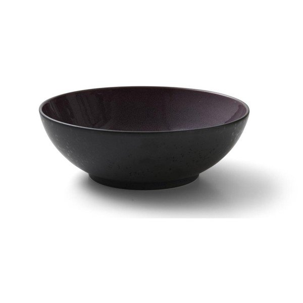 Juodos spalvos akmens masės salotinė su violetine vidine glazūra Bitz Mensa, ⌀ 30 cm-image-3
