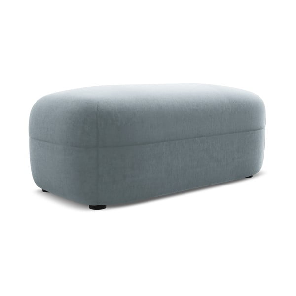 Šviesiai mėlynos spalvos iš velveto taburetė Moana – Makamii-image-2