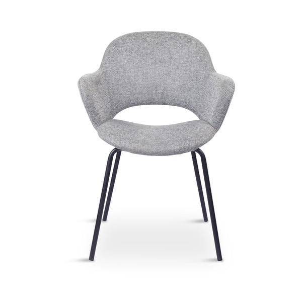 Šviesiai pilkos spalvos iš audinio valgomojo kėdžių komplektas 2 vnt. Rowley – Unique Furniture-image-1