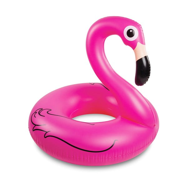 Rožinis pripučiamas flamingo formos žiedas InnovaGoods Flamingo