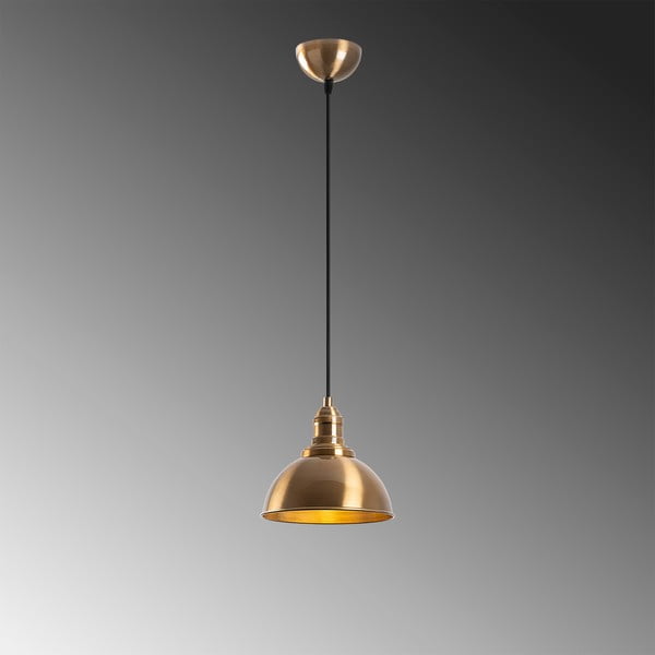 Bronzinės spalvos kabantis šviestuvas ø 21 cm su metaliniu gaubtu Varzan – Opviq lights-image-3