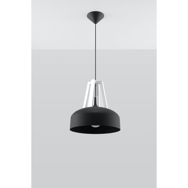 Juodas pakabinamas šviestuvas Sollux Olla-image-1