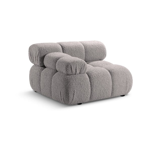 Iš boucle modulinė sofos dalis šviesiai pilkos spalvos (su kairiuoju kampu) Bellis – Micadoni Home-image-4