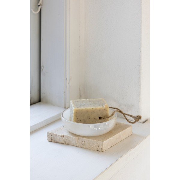 Kreminės spalvos iš stiklo muilinė Opal – Mette Ditmer Denmark-image-1