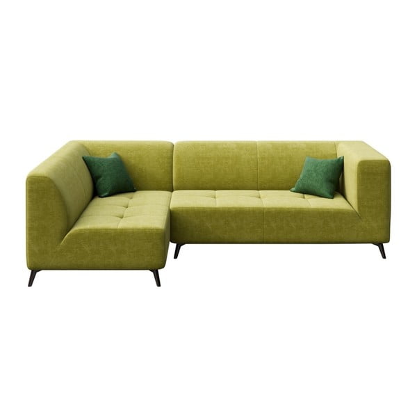 Alyvuogių žalios spalvos kampinė sofa MESONICA Toro, kairysis kampas