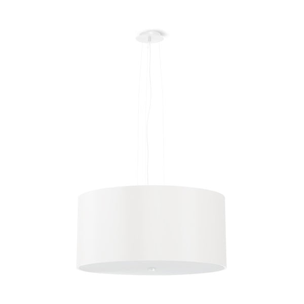Kabantis šviestuvas baltos spalvos ø 50 cm su tekstiliniu gaubtu Volta – Nice Lamps