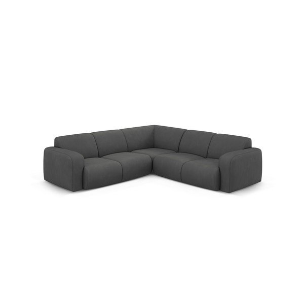Kampinė sofa tamsiai pilkos spalvos (kintama/„L“ formos) Molino – Micadoni Home-image-1