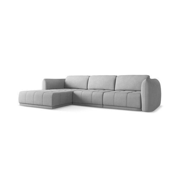 Šviesiai pilkos spalvos kampinė sofa (su kairiuoju kampu) Hoku – Makamii-image-2