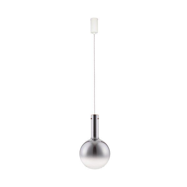 Pilkos spalvos iš stiklo kabantis šviestuvas LED su pritemdymo funkcija ø 25 cm Nostos – Nova Luce
