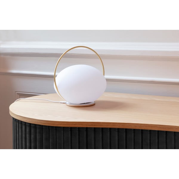 Stalinis šviestuvas baltos spalvos/auksinės spalvos LED (aukštis 19 cm) Orbit – UMAGE-image-4