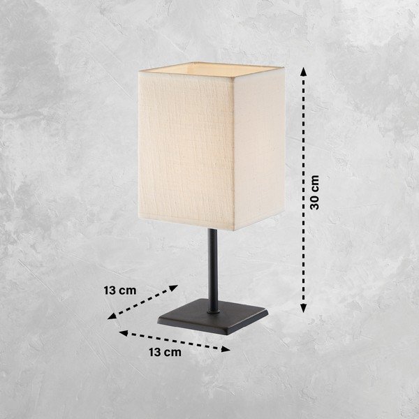 Stalinis šviestuvas juodos ir baltos spalvos (aukštis 30 cm) su tekstiliniu gaubtu Lela – Fischer & Honsel-image-2