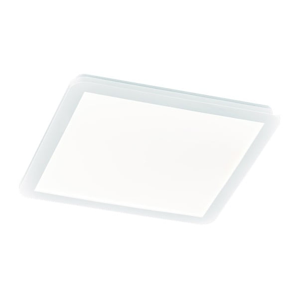 Baltas kvadratinis LED lubinis šviestuvas "Trio Camillus", 40 x 40 cm