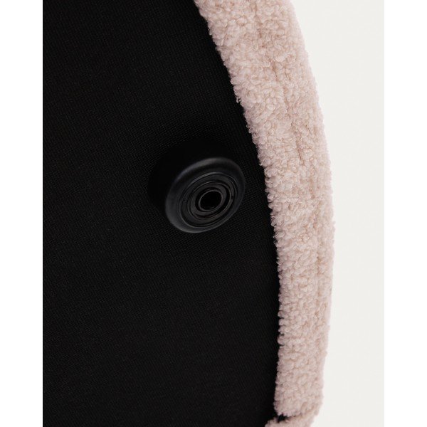 Šviesiai rožinės spalvos iš boucle pufas Kaeli – Kave Home-image-4