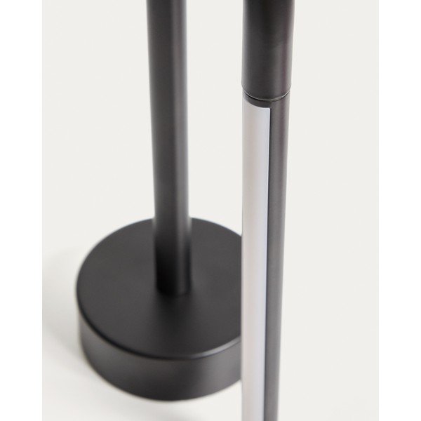 Juodos spalvos iš metalo stalinis šviestuvas LED (aukštis 30 cm) Bow – Kave Home-image-4
