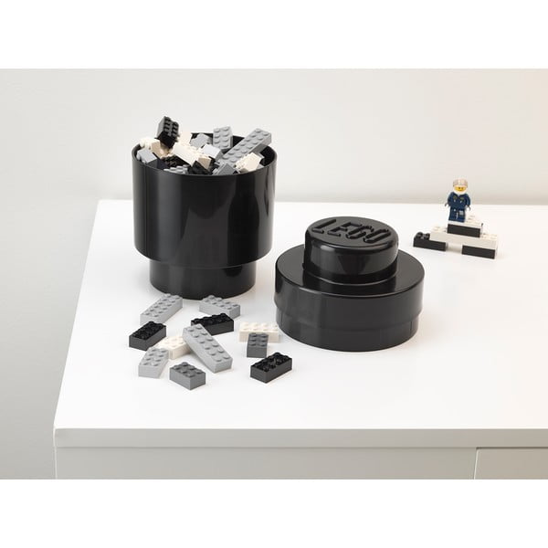 Juoda apvali daiktadėžė LEGO®-image-1