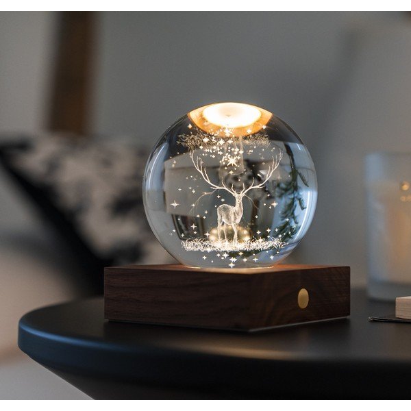 Tamsiai rudos spalvos šviečianti dekoracija USB Amber – Gingko-image-1