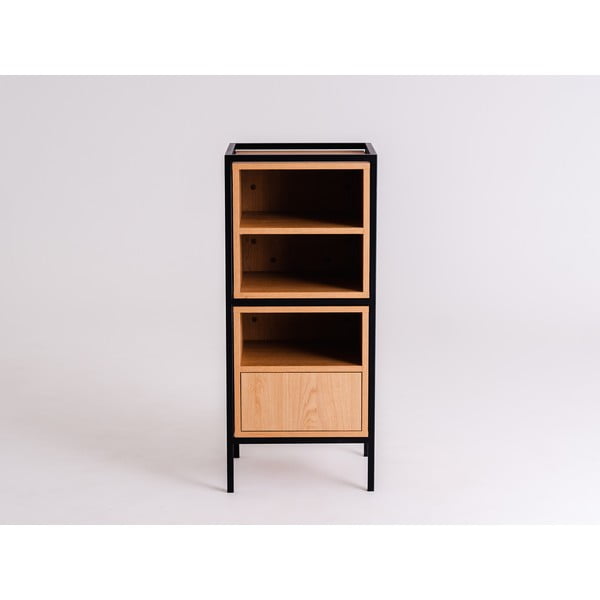 Juoda ąžuolinė knygų spinta 45x102 cm Skap - CustomForm-image-3
