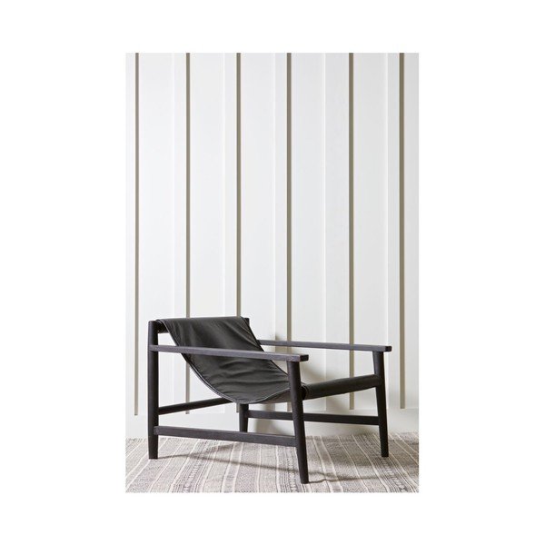 Juodas odinis fotelis BePureHome Sling-image-3