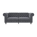 Iš velveto sulankstoma sofa tamsiai pilkos spalvos 236 cm Felix – Støraa