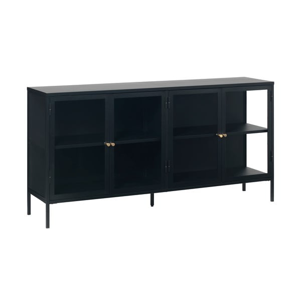 Iš metalo vitrina juodos spalvos 170x85 cm Carmel – Unique Furniture-image-3