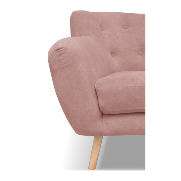 Šviesiai rožinė sofa Cosmopolitan Design London, 162 cm-image-3