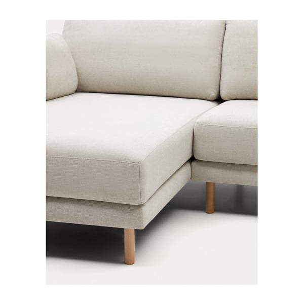 Kampinė sofa kreminės spalvos Gilma – Kave Home-image-3