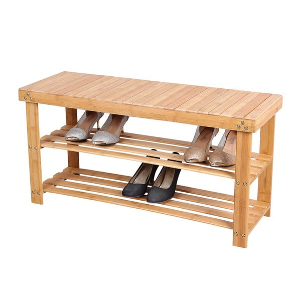 Bambukinė lentyna 8 poroms batų Songmics, 90 cm pločio-image-3