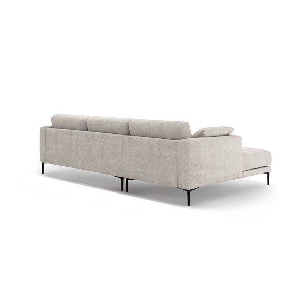 Smėlio spalvos kampinė sofa (su kairiuoju kampu/su gultu) Bemy – Micadoni -image-2