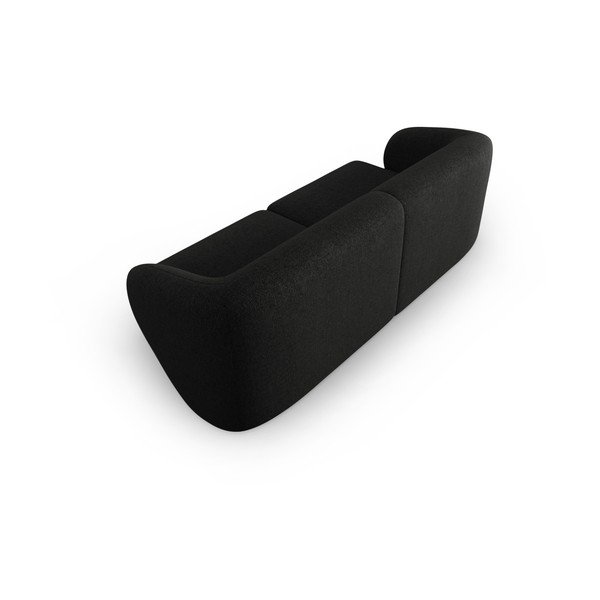 Juodos spalvos iš šenilinio audinio sofa 188 cm Paolo – Milo Casa-image-3