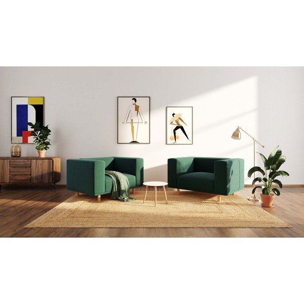 Krėslas tamsiai žalios spalvos iš velveto Kukumo – Ame Yens-image-4