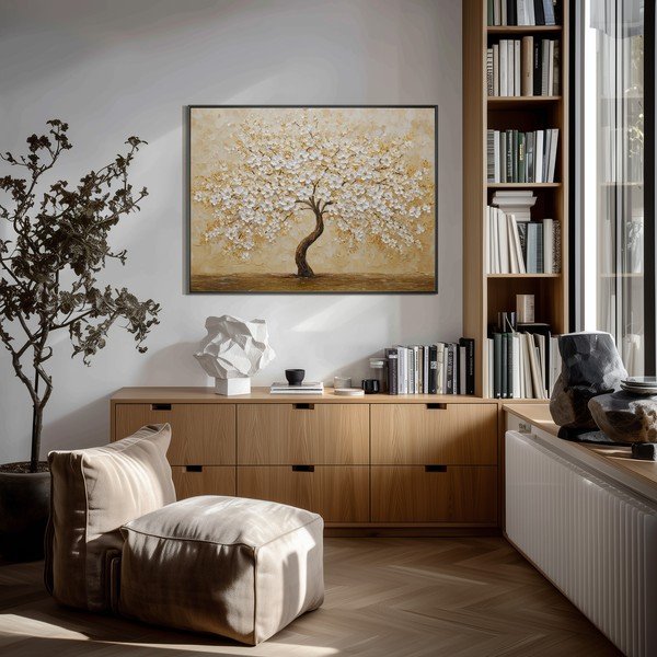Spausdintas paveikslas su rėmeliu 80x60 cm Golden Tree – Styler-image-2