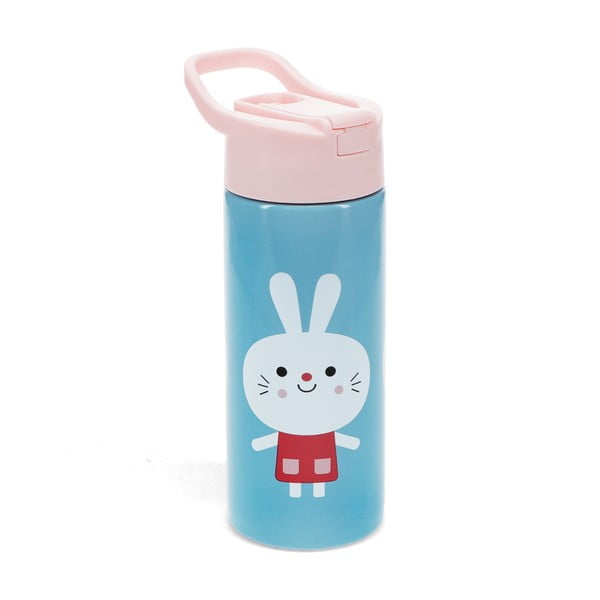 Šviesiai mėlynos spalvos iš nerūdijančio plieno vaikiškas buteliukas 500 ml Lottie & Friends – Rex London