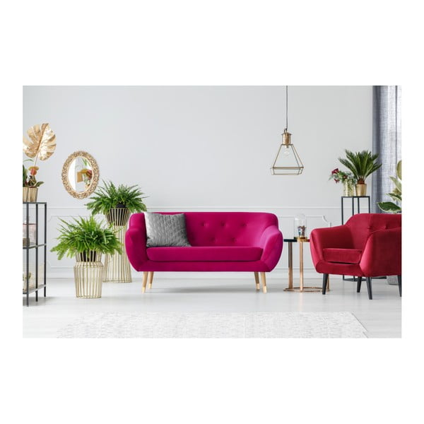 Rožinė dvivietė sofa Mazzini Sofos Amelie-image-4