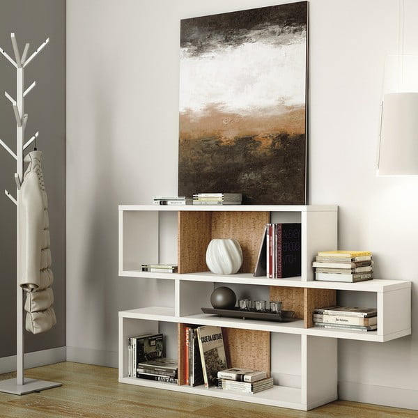 Knygų spinta su ąžuolo medienos detalėmis TemaHome London Small, 156 x 100 cm-image-1