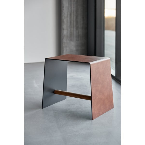 Konjako rudos spalvos iš metalo taburetė Bull – LIND DNA-image-2